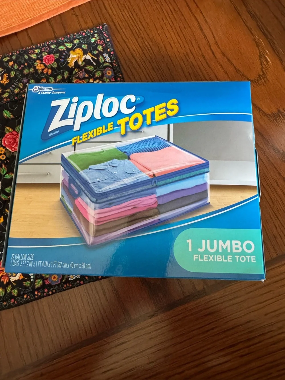 NEW Ziploc Flexible Totes Jumbo 22 Gallon Size Bag 1 Count Sealed